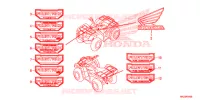 AUTOCOLLANTS pour Honda FOURTRAX 420 RANCHER 2X4 BASE de 2014