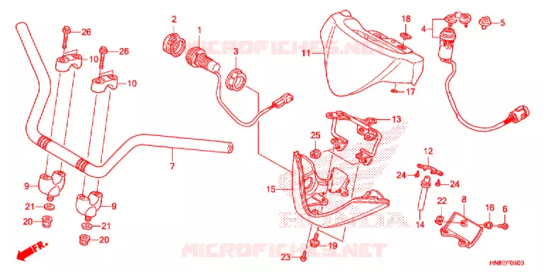 GUIDON Honda ATV 680 FOURTRAX 2020  TRX680FAF