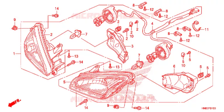 PHARE Honda ATV 680 FOURTRAX 2018  TRX680FAF