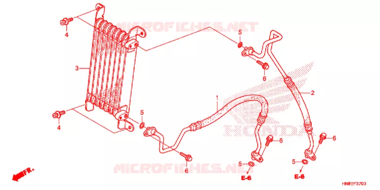 RADIATEUR D'HUILE Honda ATV 680 FOURTRAX 2023  TRX680FAF