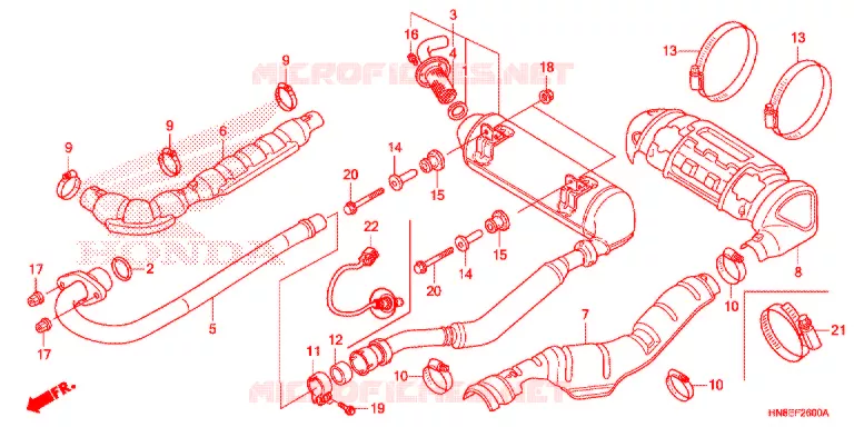 SILENCIEUX D'ECHAPPEMENT Honda ATV 680 FOURTRAX 2019  TRX680FAF