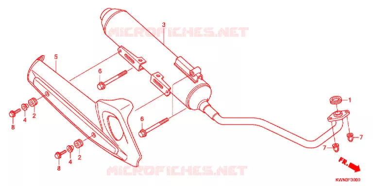 SILENCIEUX D'ECHAPPEMENT Honda SCOOTER 125 PCX 2016  WW125EX2E