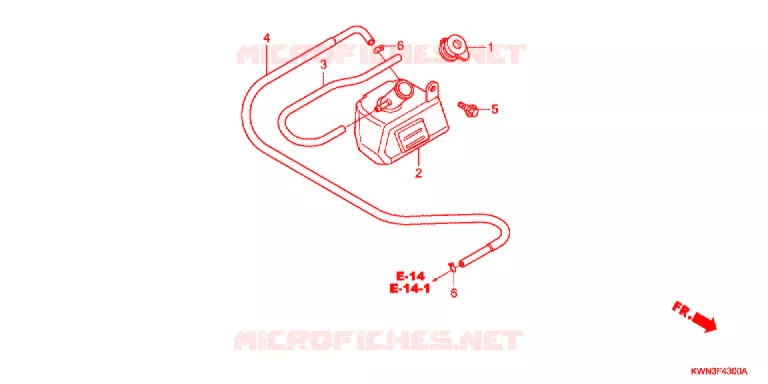 VASE D'EXPANSION Honda SCOOTER 125 PCX 2015  WW125EX2E