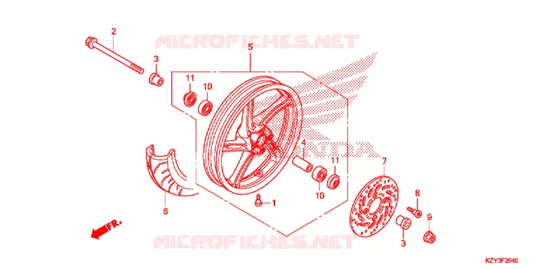 ROUE AVANT Honda SCOOTER 150 PCX 2012  WW150C