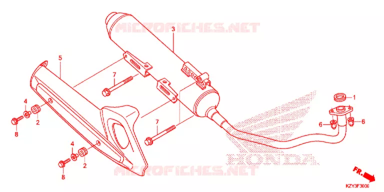 SILENCIEUX D'ECHAPPEMENT Honda SCOOTER 150 PCX 2012  WW150C