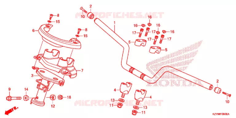 GUIDON - CARENAGE Honda SCOOTER 150 PCX 2013  WW150D