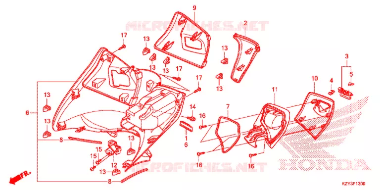PROTEGE JAMBES Honda SCOOTER 150 PCX 2013  WW150D