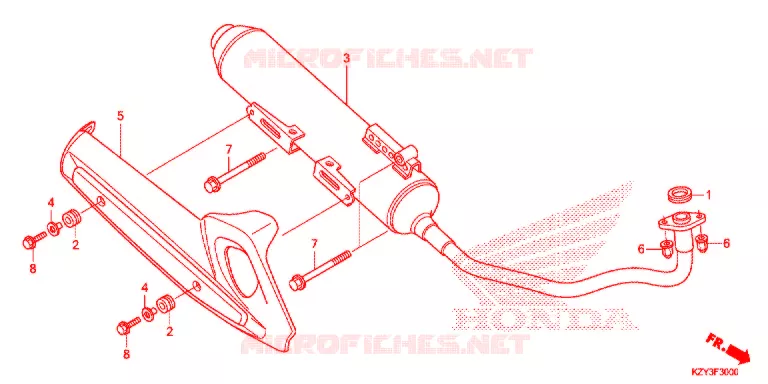 SILENCIEUX D'ECHAPPEMENT Honda SCOOTER 150 PCX 2013  WW150D