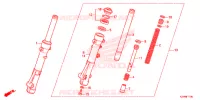 FOURCHE pour Honda PCX 150 WHITE, RED SEAT de 2013