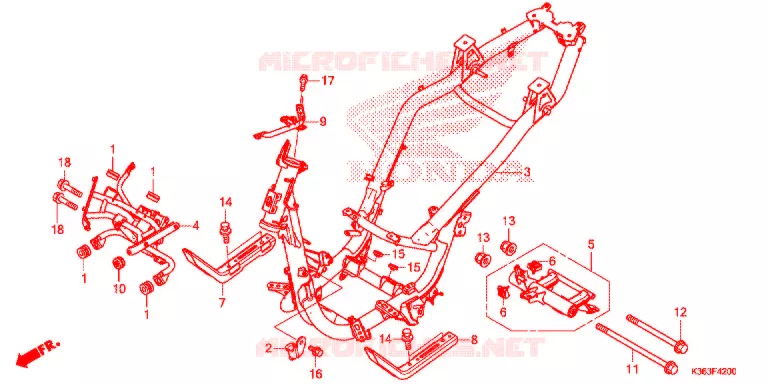 CADRE Honda SCOOTER 150 PCX 2016  WW150F