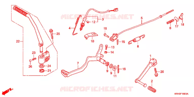 PEDALE Honda MOTO 125 XR 2011  XR125LEKB