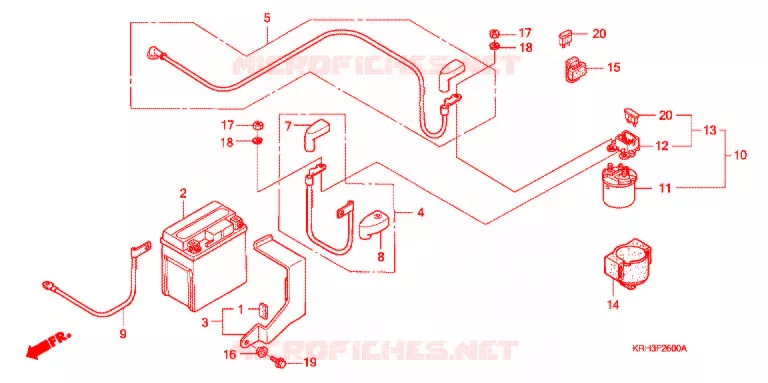 BATTERIE Honda MOTO 125 XR 2011  XR125LEKB