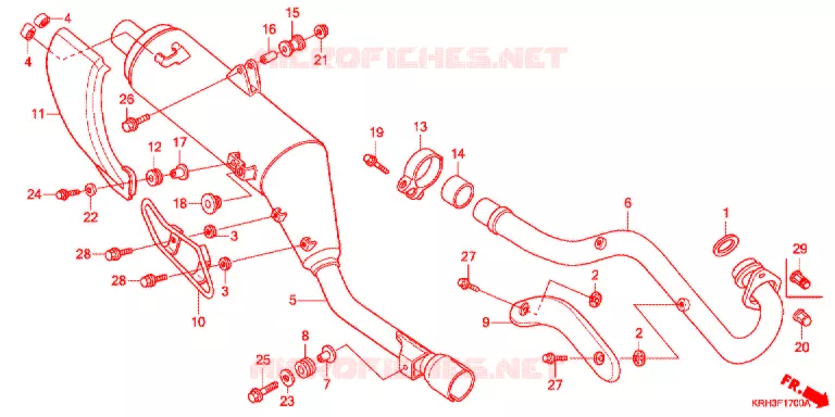 SILENCIEUX D'ECHAPPEMENT Honda MOTO 125 XR 2011  XR125LEKB