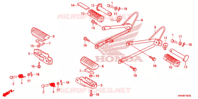 REPOSE PIED Honda MOTO 125 XR 2012  XR125LEKC