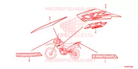AUTOCOLLANTS pour Honda XR 125 L Electric start + Kick start de 2012