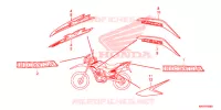 AUTOCOLLANTS pour Honda XR 125 L Electric start + Kick start de 2017