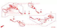 CLIGNOTANT pour Honda XR 125 L Electric start + Kick start de 2017