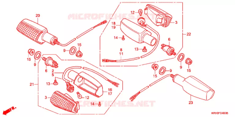 CLIGNOTANT Honda MOTO 125 XR 2011  XR125LKB