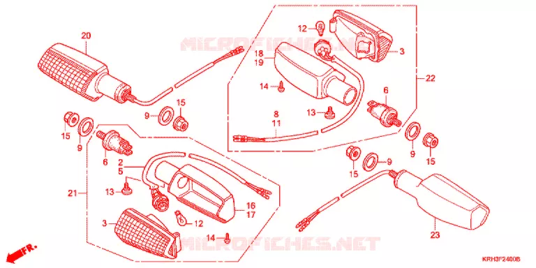 CLIGNOTANT Honda MOTO 125 XR 2011  XR125LKB