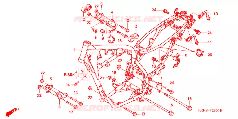 CADRE Honda MOTO 125 XR 2011  XR125LKB