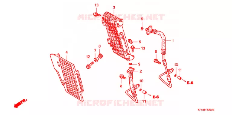RADIATEUR D'HUILE Honda MOTO 250 XR 2004  XR250HSC3