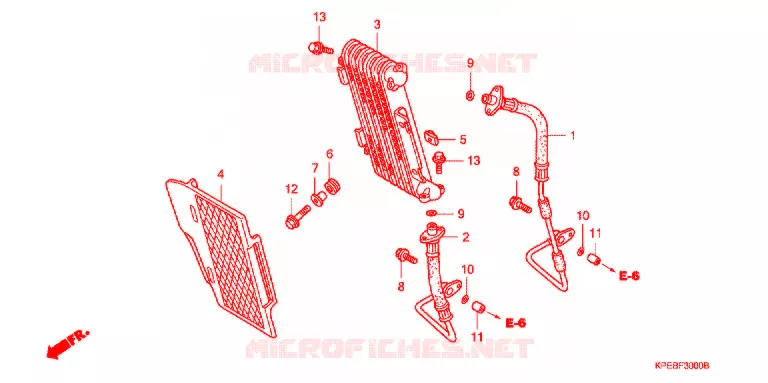 RADIATEUR D'HUILE Honda MOTO 250 XR 2004  XR250LS3