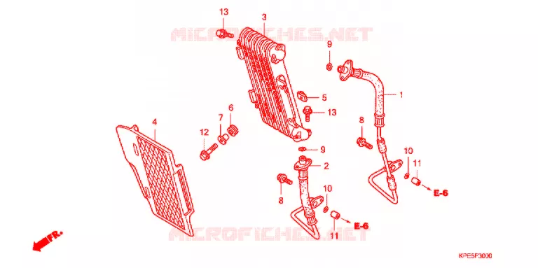 RADIATEUR D'HUILE Honda MOTO 250 XR 2005  XR250LS5