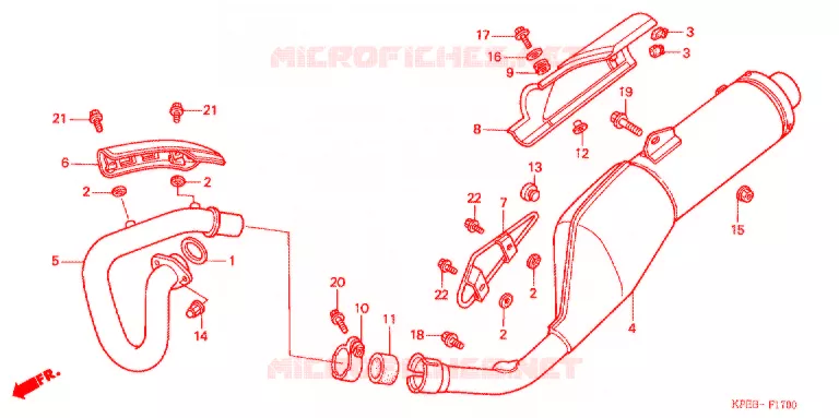 SILENCIEUX D'ECHAPPEMENT Honda MOTO 250 XR 2003  XR250LSC3