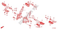REPOSE PIED pour Honda CBR 125 TRICOLORE de 2012