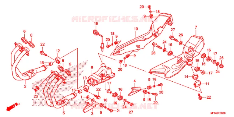 SILENCIEUX D'ECHAPPEMENT Honda MOTO 1000 CB 2015  CB1000RF