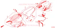 SELLE   POIGNEE ARRIERE pour Honda CBR 500 R de 2015