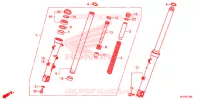 FOURCHE pour Honda CBR 500 R SILVER de 2015