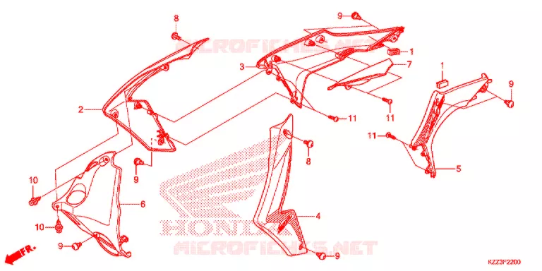 OUIES DE RADIATEUR Honda MOTO 250 CRF 2015  CRF250LF
