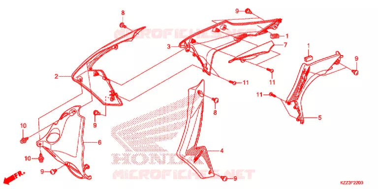 OUIES DE RADIATEUR Honda MOTO 250 CRF 2015  CRF250LF