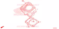CYLINDRE pour Honda CRF 250 L RED de 2016