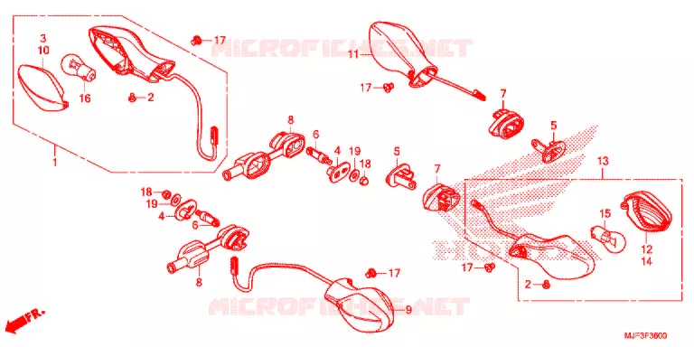 CLIGNOTANT Honda MOTO 700 CTX 2015  CTX700AF