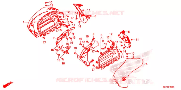 OUIES DE RADIATEUR Honda MOTO 1800 GOLD-WING 2015  GL1800CF