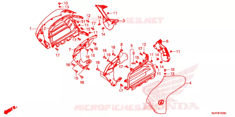 OUIES DE RADIATEUR Honda MOTO 1800 GOLD-WING 2015  GL1800CF