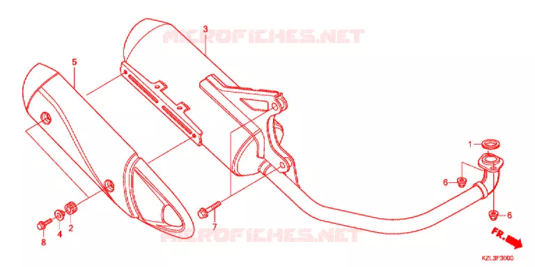 SILENCIEUX D'ECHAPPEMENT Honda SCOOTER 110 VISION 2015  NSC110WHF