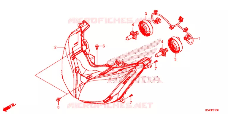 PHARE Honda SCOOTER 300 FORZA 2015  NSS300AF