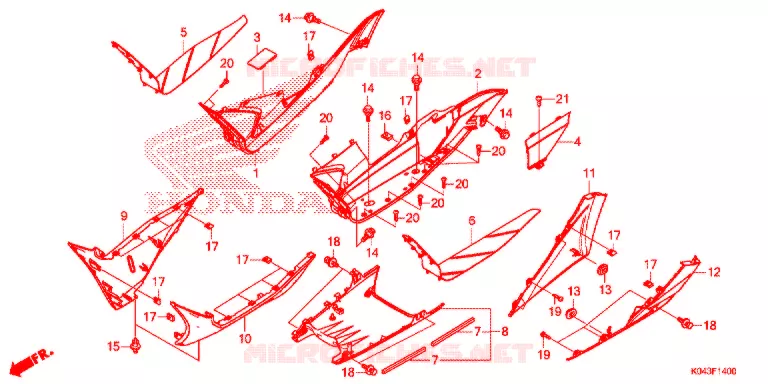 MARCHE PIEDS Honda SCOOTER 300 FORZA 2015  NSS300AF