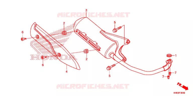 SILENCIEUX D'ECHAPPEMENT Honda SCOOTER 110 SPACY 2015  SCR1105WHF