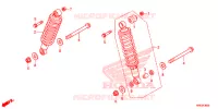 AMORTISSEUR ARRIERE pour Honda FOURTRAX 500 FOREMAN RUBICON RED de 2015