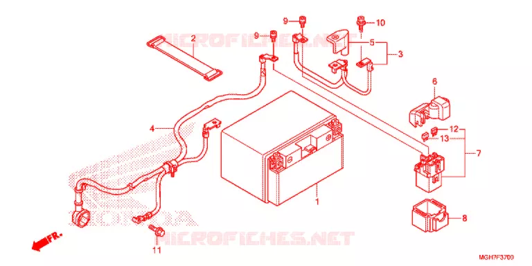 BATTERIE Honda MOTO 1200 CROSSTOURER 2015  VFR1200XAF