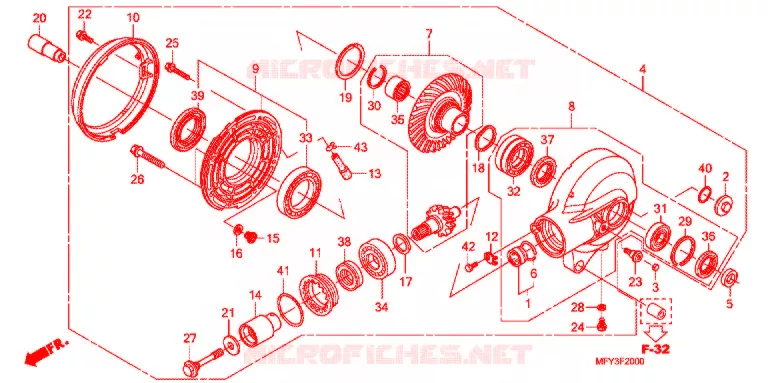 COUPLE CONIQUE Honda MOTO 1300 VT 2012  VT1300CRAC