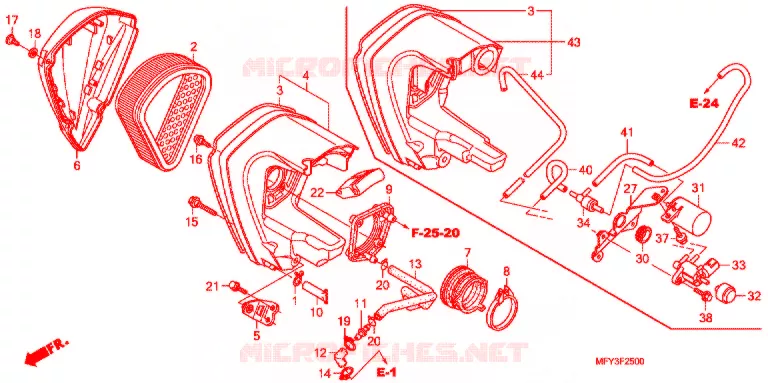 FILTRE A AIR Honda MOTO 1300 VT 2012  VT1300CRAC