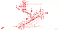 MAITRE CYLINDRE DE FREIN ARRIERE pour Honda VT 1300 C ABS RED de 2012