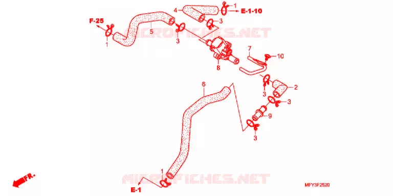 VALVE DE COMMANDE D'INJECTION D'AIR Honda MOTO 1300 VT 2012  VT1300CRAC