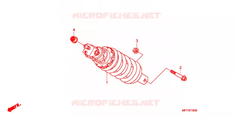 AMORTISSEUR ARRIERE Honda MOTO 1300 VT 2012  VT1300CSAC