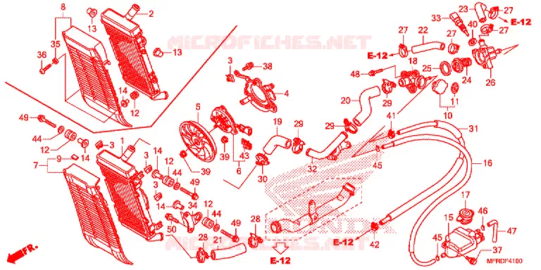 RADIATEUR Honda MOTO 1300 VT 2015  VT1300CXAF